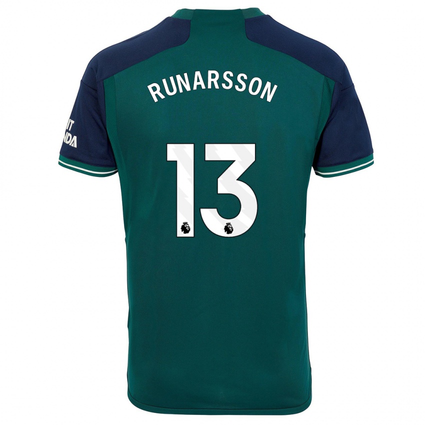Kinder Runar Alex Runarsson #13 Grün Ausweichtrikot Trikot 2023/24 T-Shirt Belgien