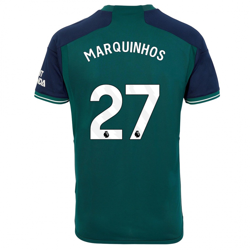 Kinder Marquinhos #27 Grün Ausweichtrikot Trikot 2023/24 T-Shirt Belgien