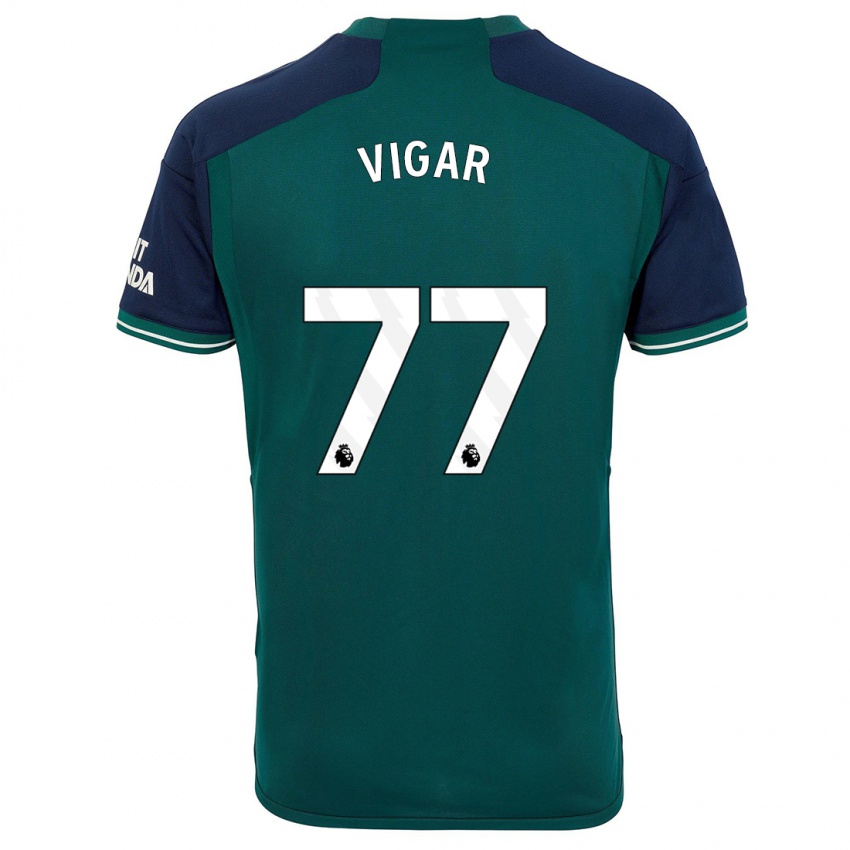 Kinder Billy Vigar #77 Grün Ausweichtrikot Trikot 2023/24 T-Shirt Belgien