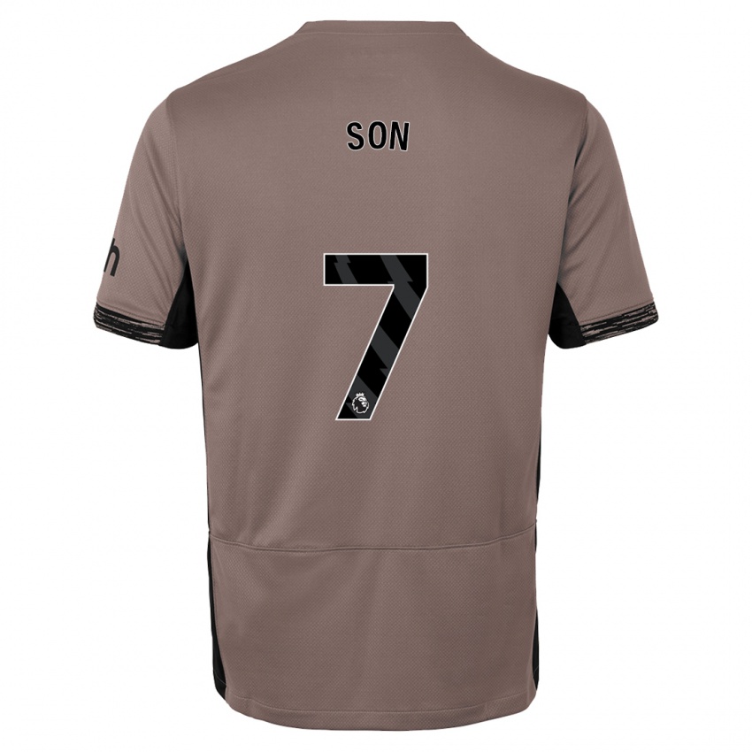 Kinder Heung-Min Son #7 Dunkelbeige Ausweichtrikot Trikot 2023/24 T-Shirt Belgien