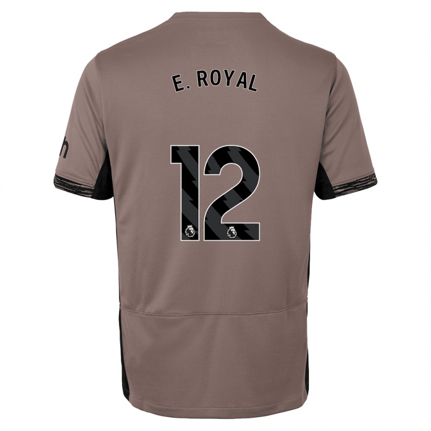Kinderen Emerson Royal #12 Donker Beige Thuisshirt Derde Tenue 2023/24 T-Shirt België
