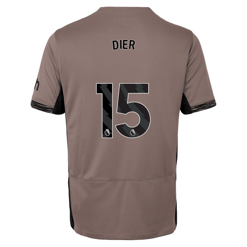 Kinder Eric Dier #15 Dunkelbeige Ausweichtrikot Trikot 2023/24 T-Shirt Belgien
