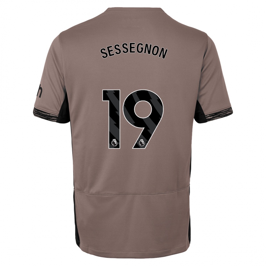 Kinder Ryan Sessegnon #19 Dunkelbeige Ausweichtrikot Trikot 2023/24 T-Shirt Belgien
