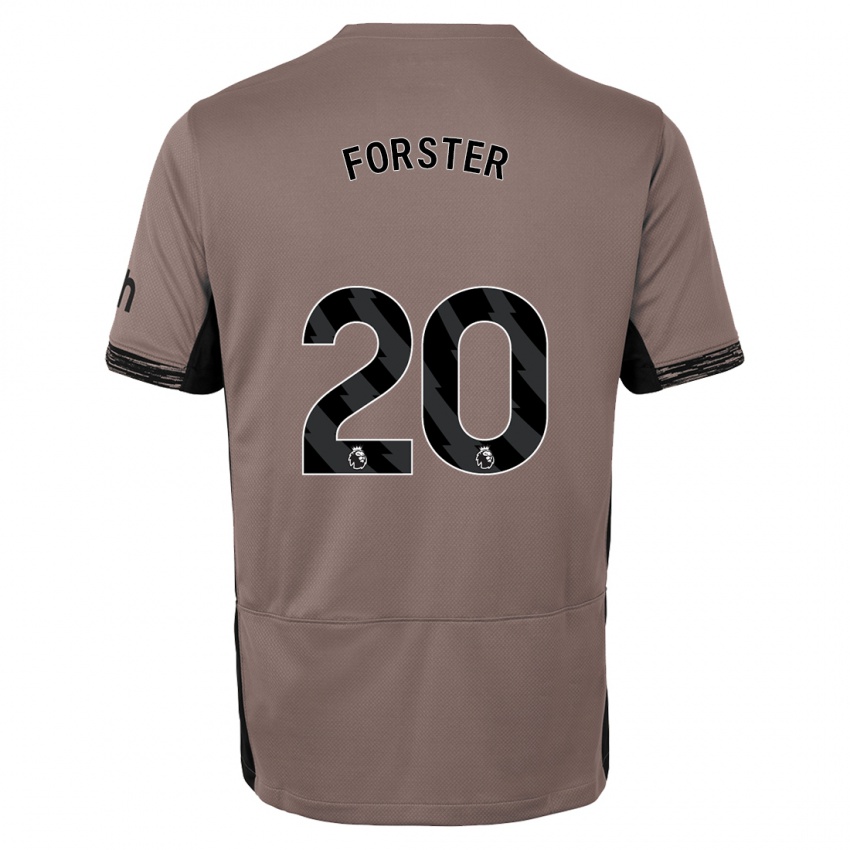 Kinder Fraser Forster #20 Dunkelbeige Ausweichtrikot Trikot 2023/24 T-Shirt Belgien