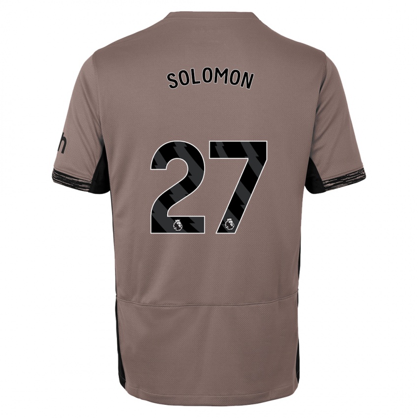 Enfant Maillot Manor Solomon #27 Beige Foncé Troisieme 2023/24 T-Shirt Belgique