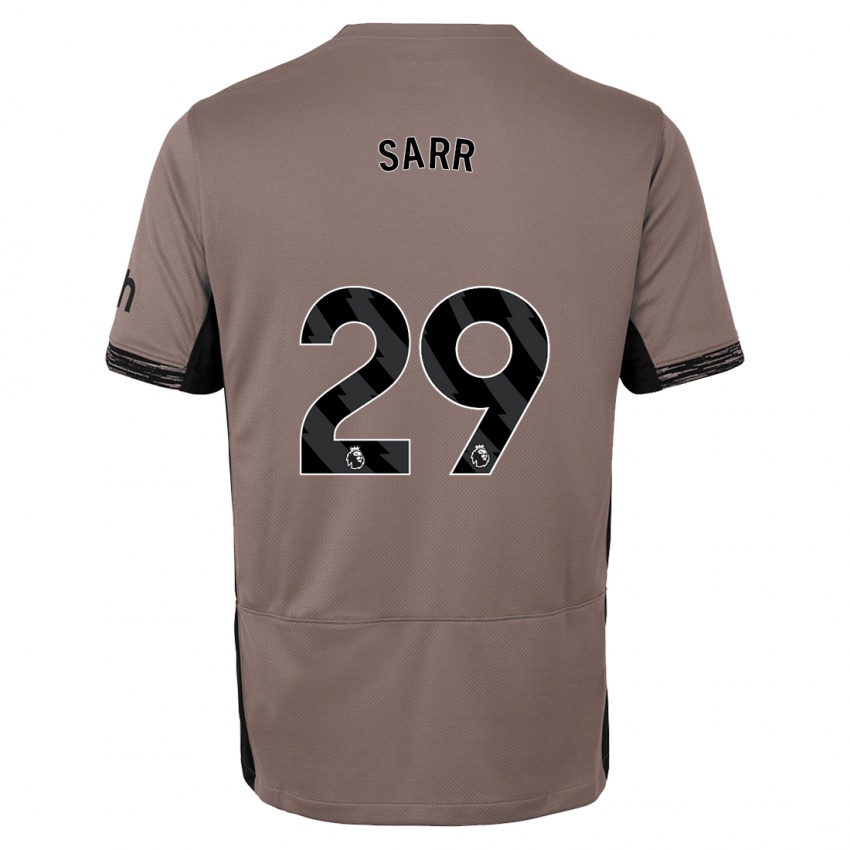 Kinder Pape Matar Sarr #29 Dunkelbeige Ausweichtrikot Trikot 2023/24 T-Shirt Belgien