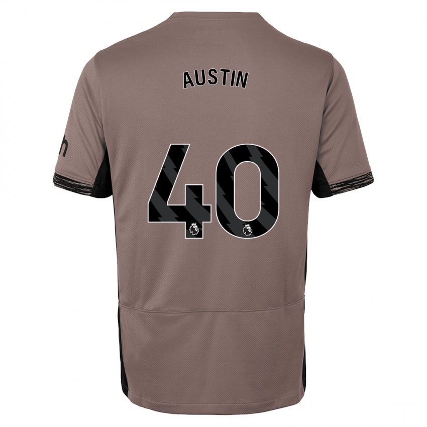 Kinder Brandon Austin #40 Dunkelbeige Ausweichtrikot Trikot 2023/24 T-Shirt Belgien