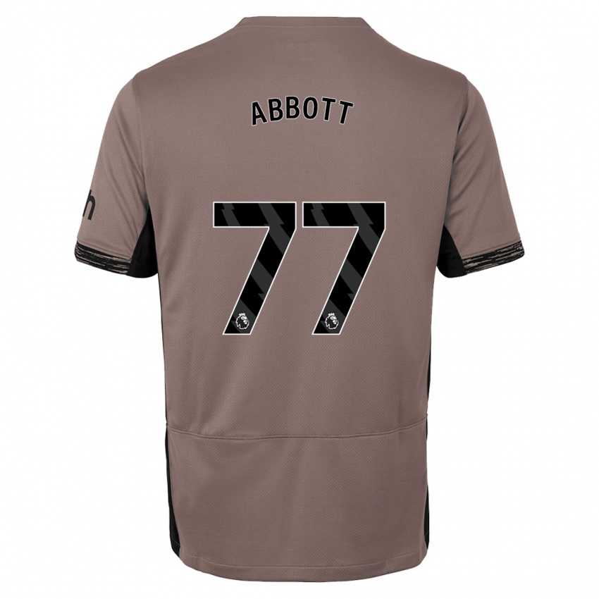 Enfant Maillot George Abbott #77 Beige Foncé Troisieme 2023/24 T-Shirt Belgique