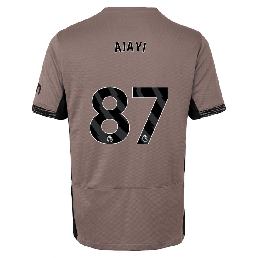 Kinder Damola Ajayi #87 Dunkelbeige Ausweichtrikot Trikot 2023/24 T-Shirt Belgien