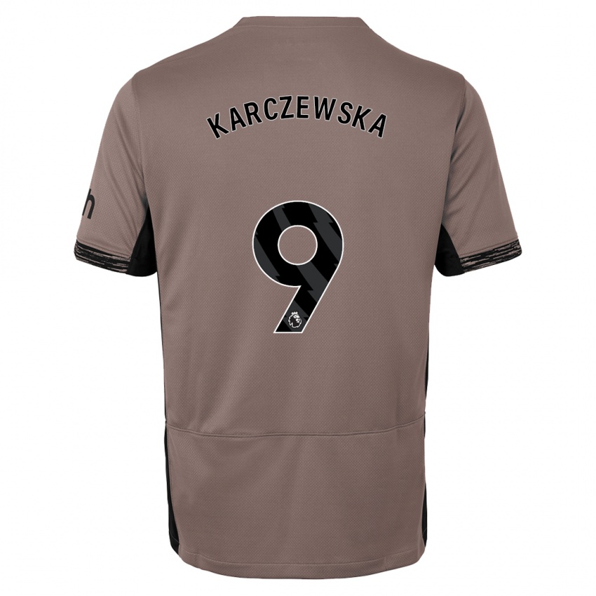 Kinder Nikola Karczewska #9 Dunkelbeige Ausweichtrikot Trikot 2023/24 T-Shirt Belgien