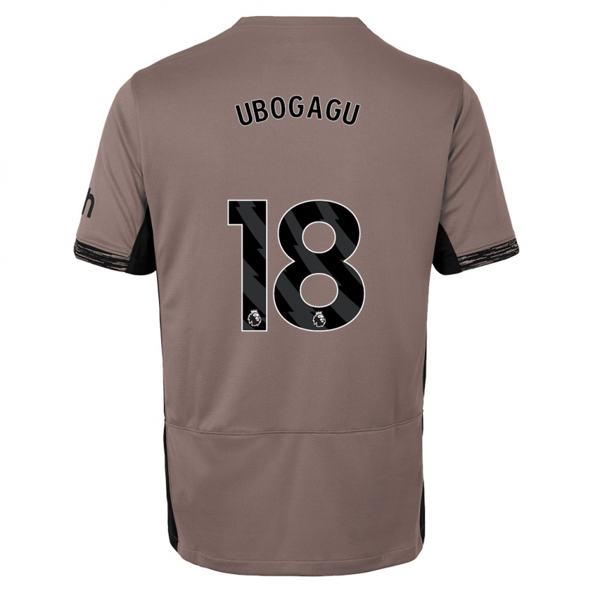 Kinderen Chioma Ubogagu #18 Donker Beige Thuisshirt Derde Tenue 2023/24 T-Shirt België