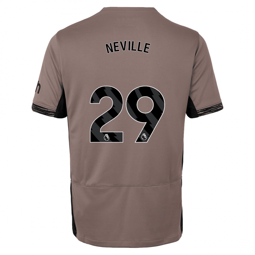 Kinderen Ashleigh Neville #29 Donker Beige Thuisshirt Derde Tenue 2023/24 T-Shirt België