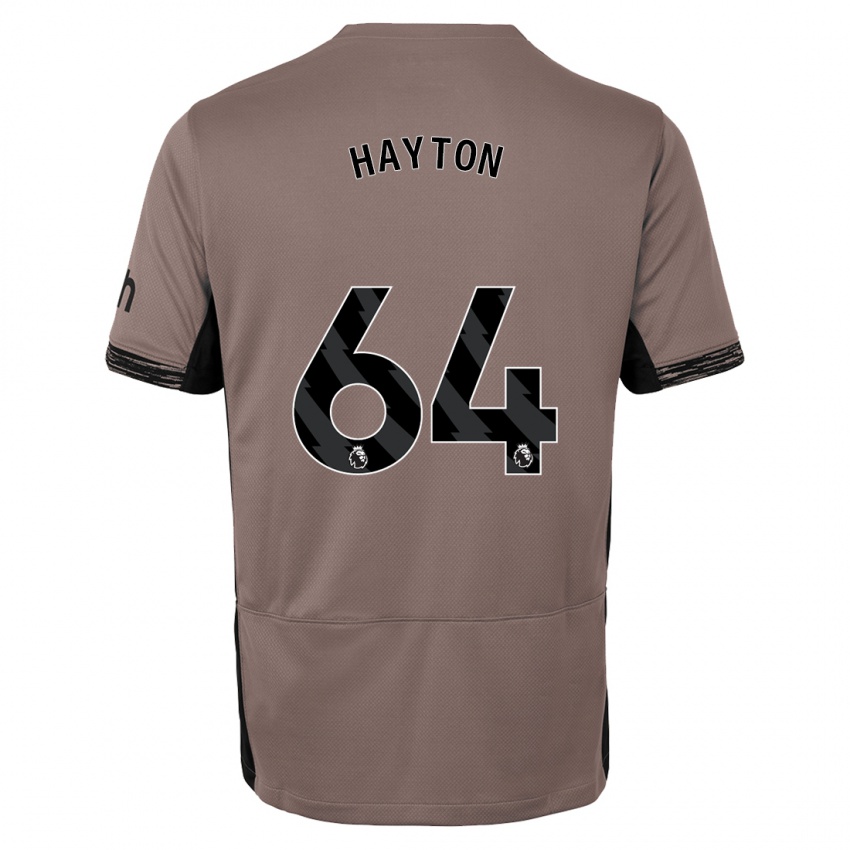 Kinder Adam Hayton #64 Dunkelbeige Ausweichtrikot Trikot 2023/24 T-Shirt Belgien