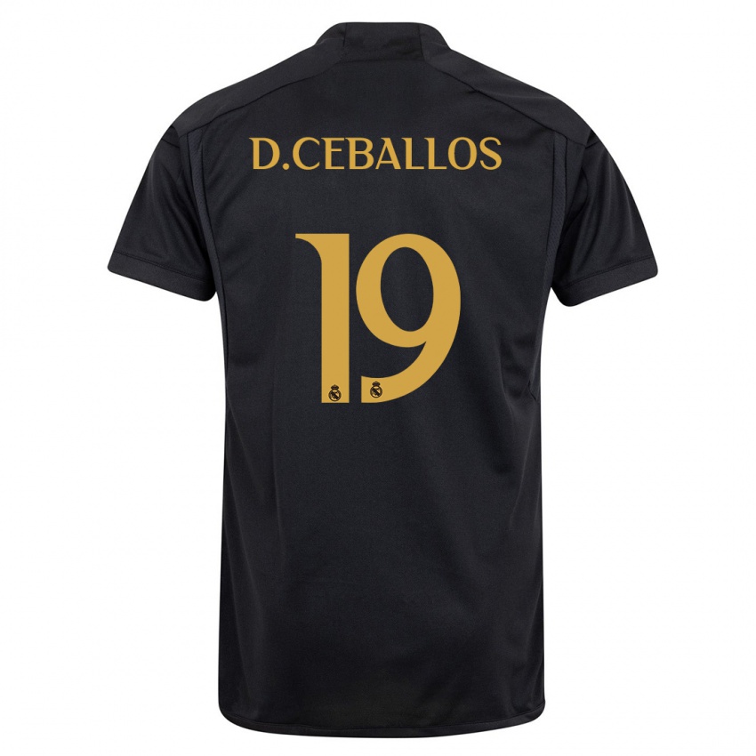Enfant Maillot Dani Ceballos #19 Noir Troisieme 2023/24 T-Shirt Belgique