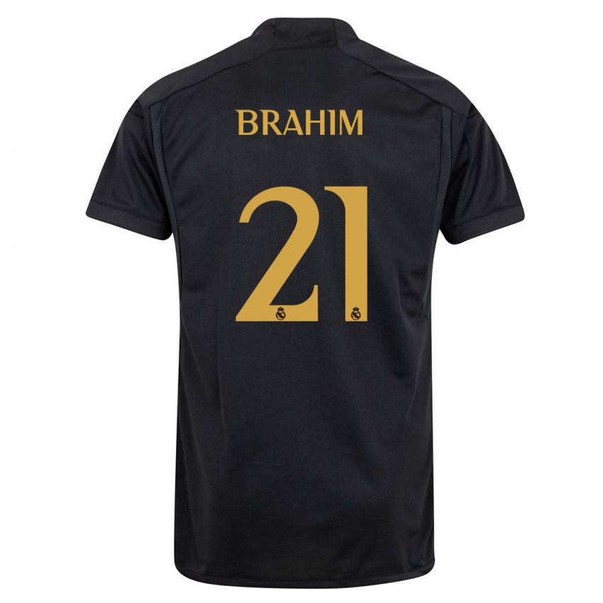 Enfant Maillot Brahim Diaz #21 Noir Troisieme 2023/24 T-Shirt Belgique