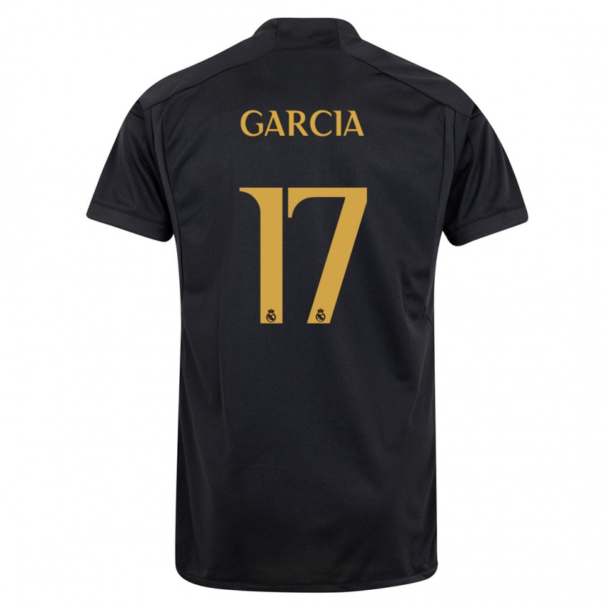 Kinder Gonzalo Garcia #17 Schwarz Ausweichtrikot Trikot 2023/24 T-Shirt Belgien