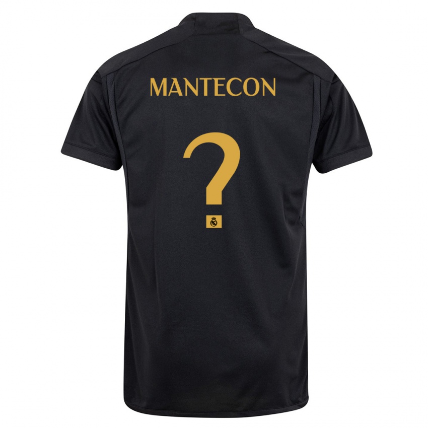 Kinder Hugo Mantecon #0 Schwarz Ausweichtrikot Trikot 2023/24 T-Shirt Belgien