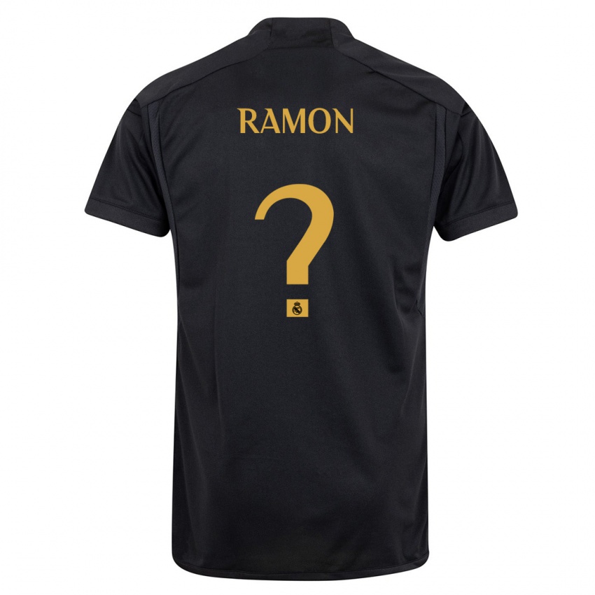 Enfant Maillot Jacobo Ramon #0 Noir Troisieme 2023/24 T-Shirt Belgique