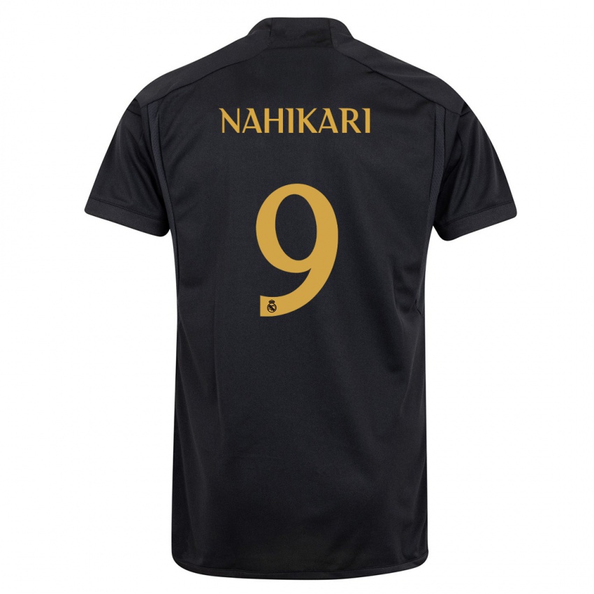 Enfant Maillot Nahikari Garcia #9 Noir Troisieme 2023/24 T-Shirt Belgique