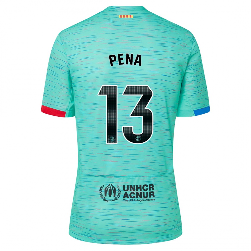 Kinder Inaki Pena #13 Helles Aqua Ausweichtrikot Trikot 2023/24 T-Shirt Belgien