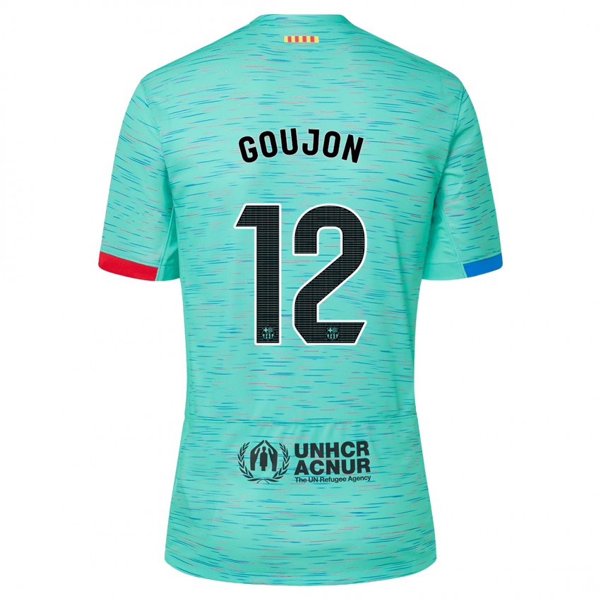 Kinder Iker Goujón #12 Helles Aqua Ausweichtrikot Trikot 2023/24 T-Shirt Belgien
