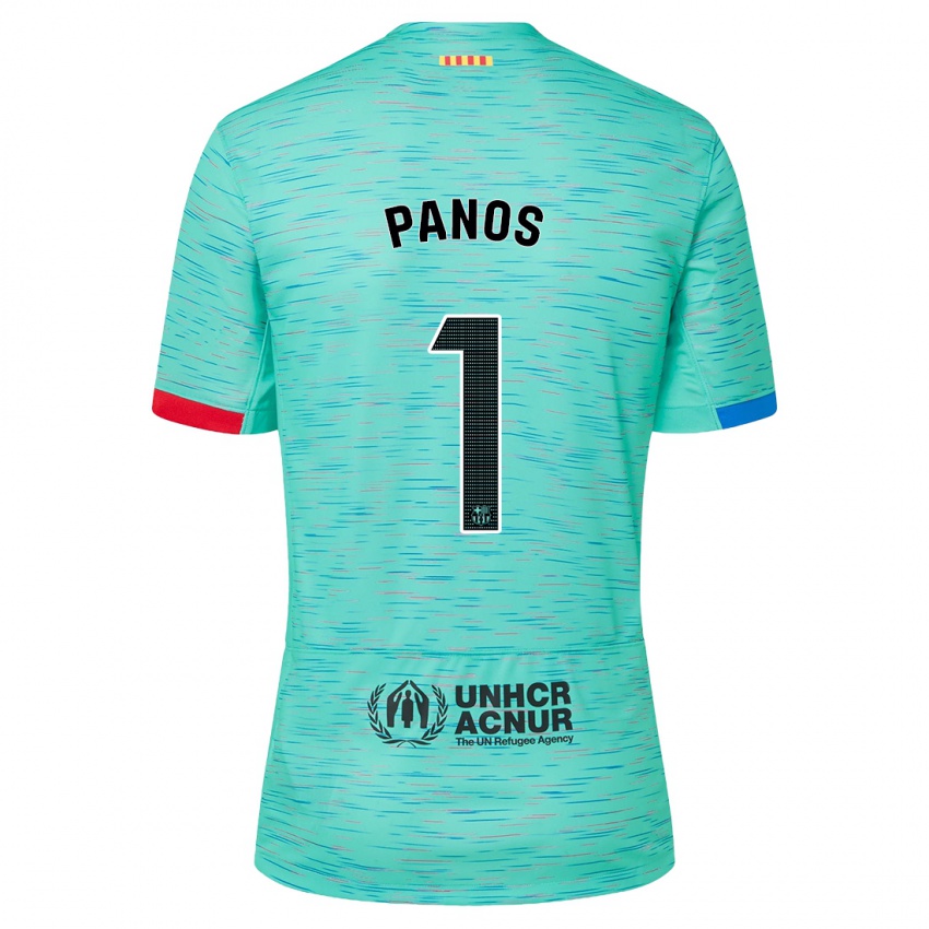 Kinderen Sandra Panos #1 Licht Aqua Thuisshirt Derde Tenue 2023/24 T-Shirt België