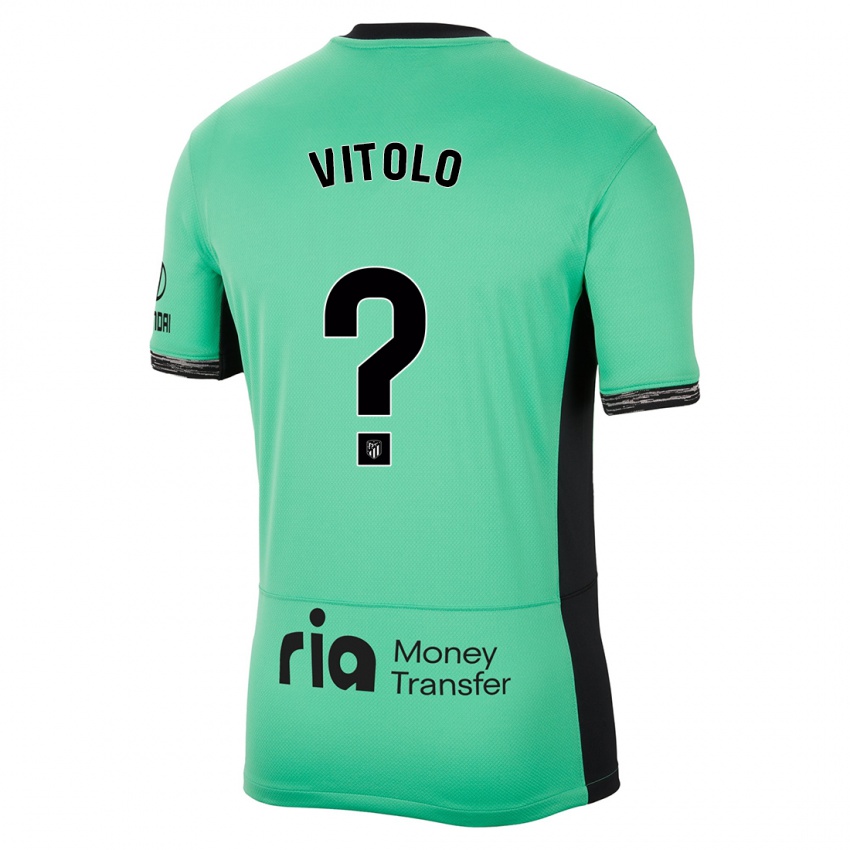 Enfant Maillot Vitolo #0 Vert Printanier Troisieme 2023/24 T-Shirt Belgique