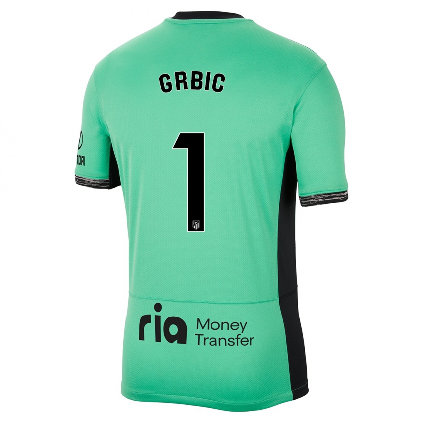 Kinder Ivo Grbic #1 Frühlingsgrün Ausweichtrikot Trikot 2023/24 T-Shirt Belgien