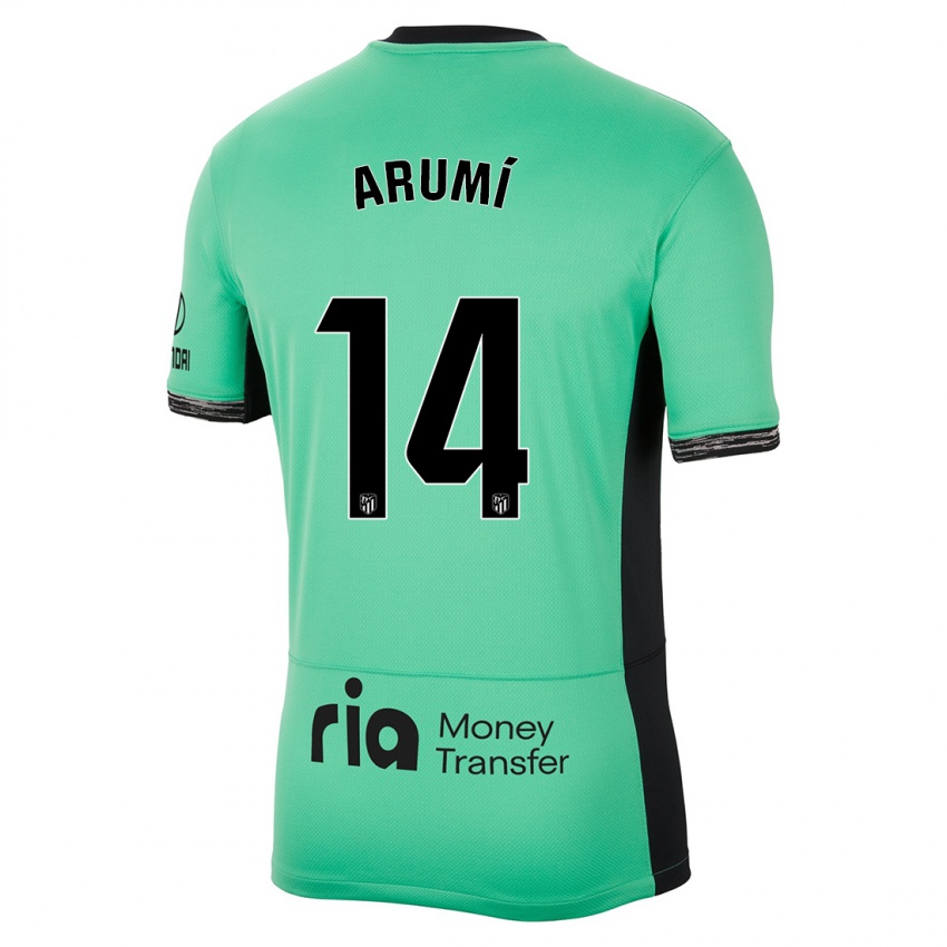 Kinder Joel Arumí #14 Frühlingsgrün Ausweichtrikot Trikot 2023/24 T-Shirt Belgien