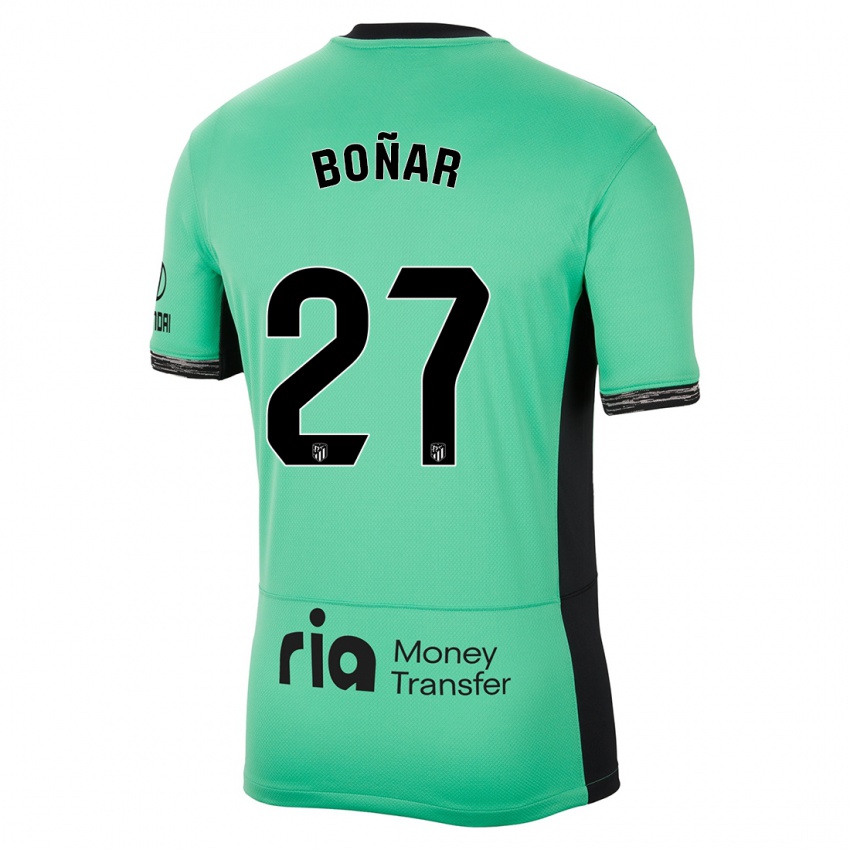Kinder Javier Boñar #27 Frühlingsgrün Ausweichtrikot Trikot 2023/24 T-Shirt Belgien