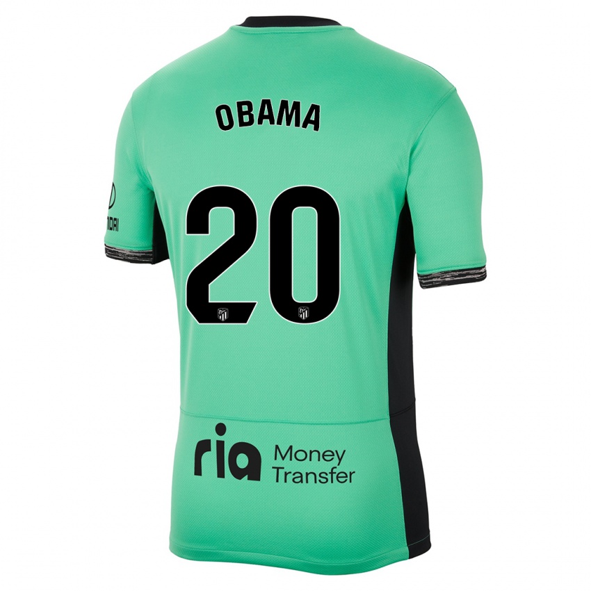 Kinder Federico Obama #20 Frühlingsgrün Ausweichtrikot Trikot 2023/24 T-Shirt Belgien