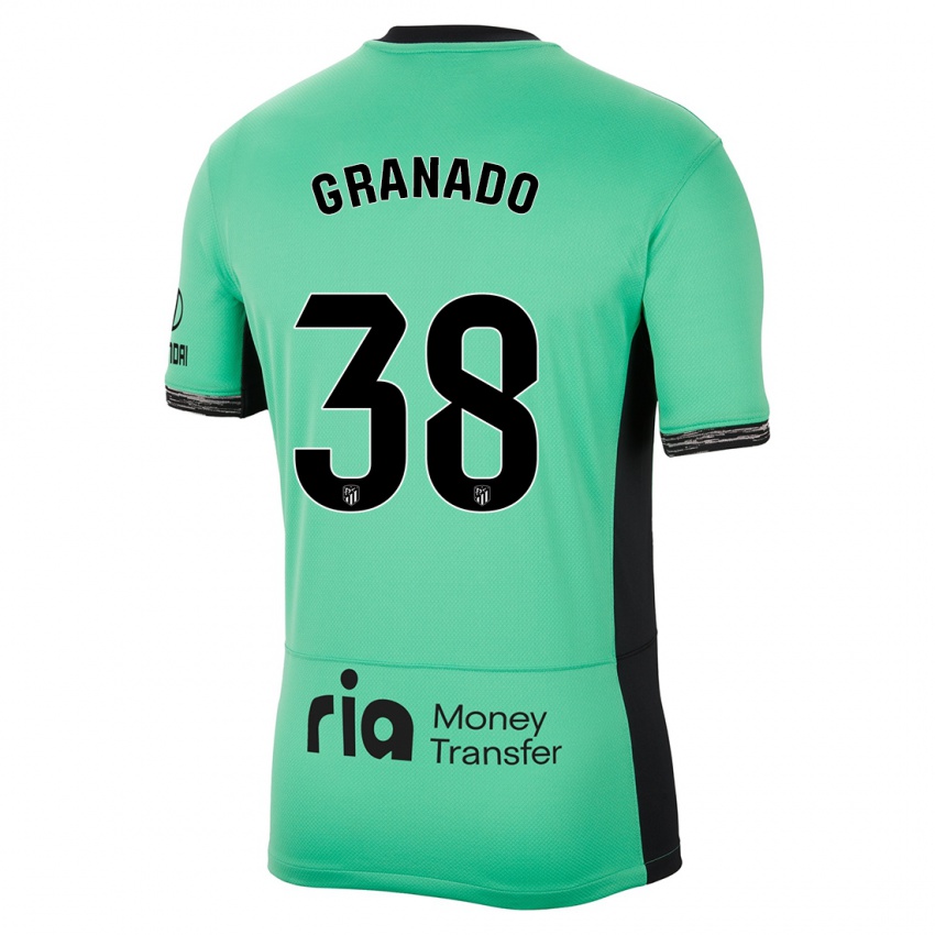 Kinder Adrian Granado #38 Frühlingsgrün Ausweichtrikot Trikot 2023/24 T-Shirt Belgien