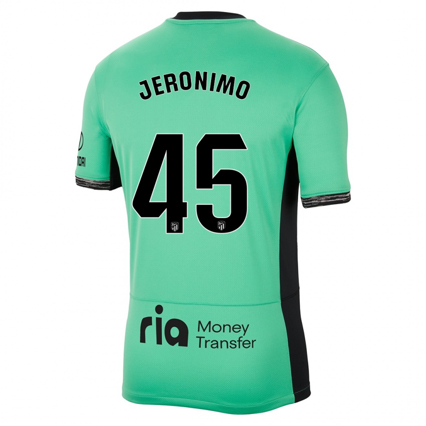 Kinder Isaiah Jeronimo #45 Frühlingsgrün Ausweichtrikot Trikot 2023/24 T-Shirt Belgien