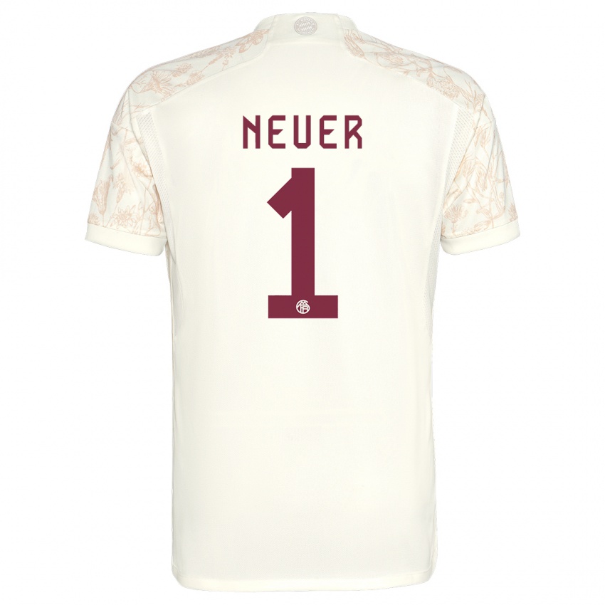 Kinderen Manuel Neuer #1 Gebroken Wit Thuisshirt Derde Tenue 2023/24 T-Shirt België