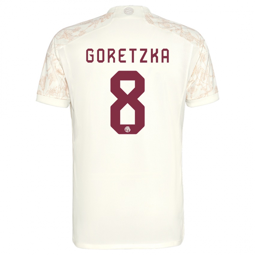 Kinder Leon Goretzka #8 Cremefarben Ausweichtrikot Trikot 2023/24 T-Shirt Belgien