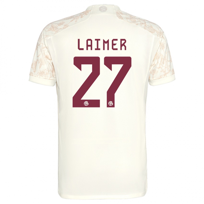 Kinder Konrad Laimer #27 Cremefarben Ausweichtrikot Trikot 2023/24 T-Shirt Belgien