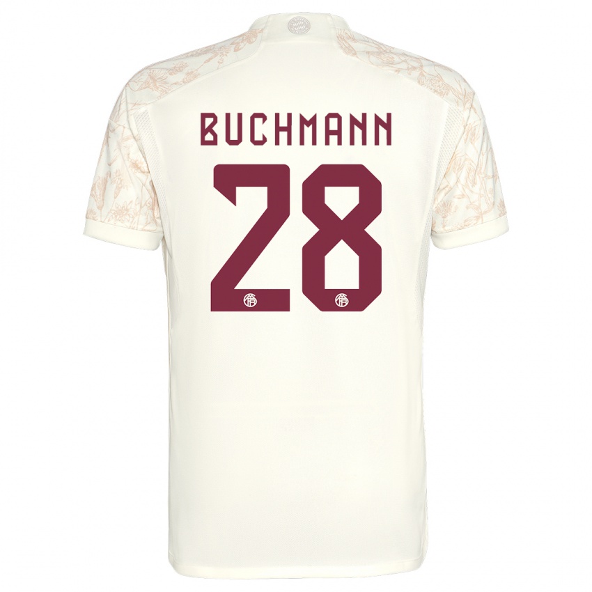 Kinder Tarek Buchmann #28 Cremefarben Ausweichtrikot Trikot 2023/24 T-Shirt Belgien