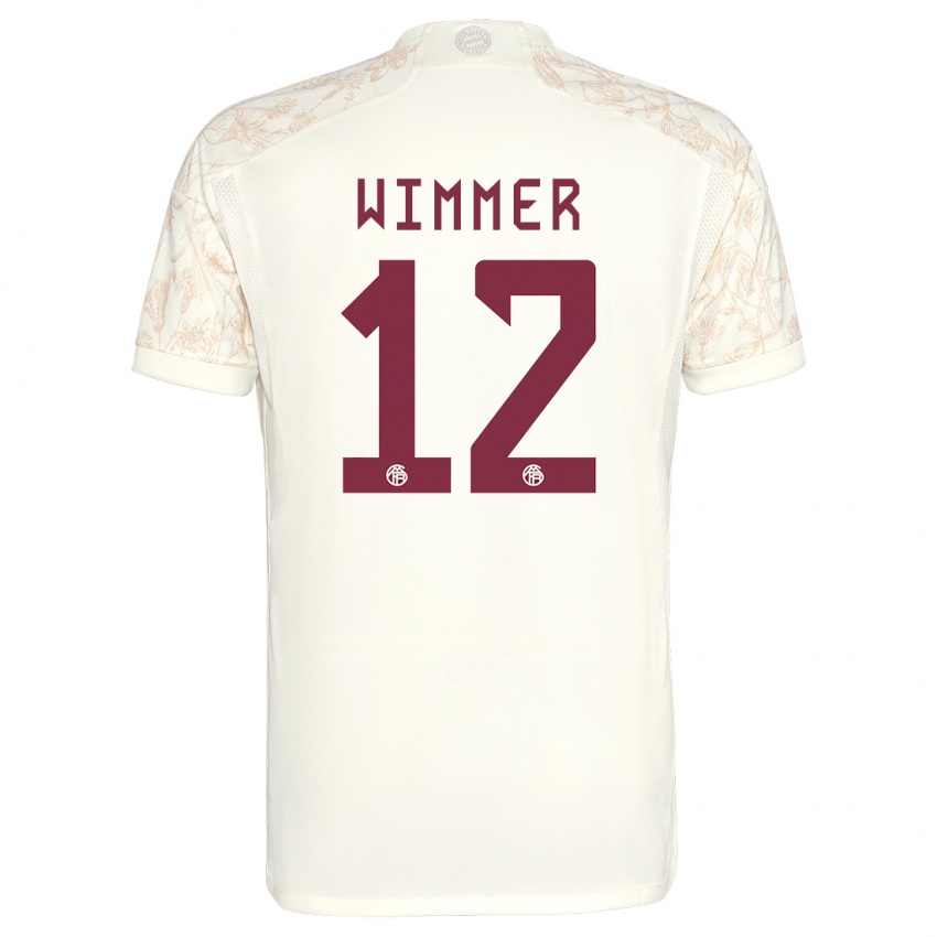 Enfant Maillot Benedikt Wimmer #12 Blanc Cassé Troisieme 2023/24 T-Shirt Belgique