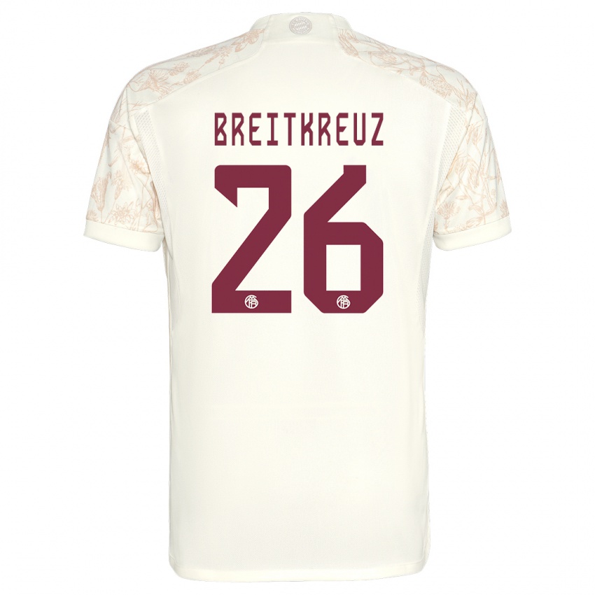 Kinder Steve Breitkreuz #26 Cremefarben Ausweichtrikot Trikot 2023/24 T-Shirt Belgien