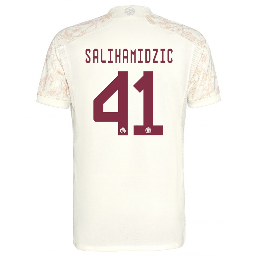 Kinder Nick Salihamidzic #41 Cremefarben Ausweichtrikot Trikot 2023/24 T-Shirt Belgien