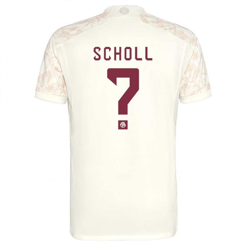 Kinder Paul Scholl #0 Cremefarben Ausweichtrikot Trikot 2023/24 T-Shirt Belgien