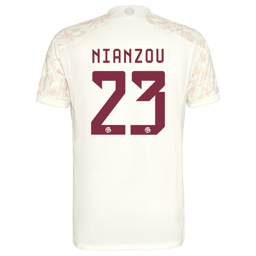 Kinder Tanguy Nianzou #23 Cremefarben Ausweichtrikot Trikot 2023/24 T-Shirt Belgien