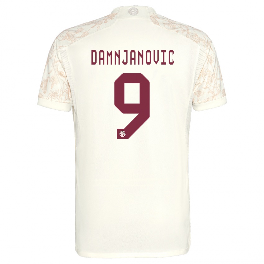 Kinder Jovana Damnjanovic #9 Cremefarben Ausweichtrikot Trikot 2023/24 T-Shirt Belgien