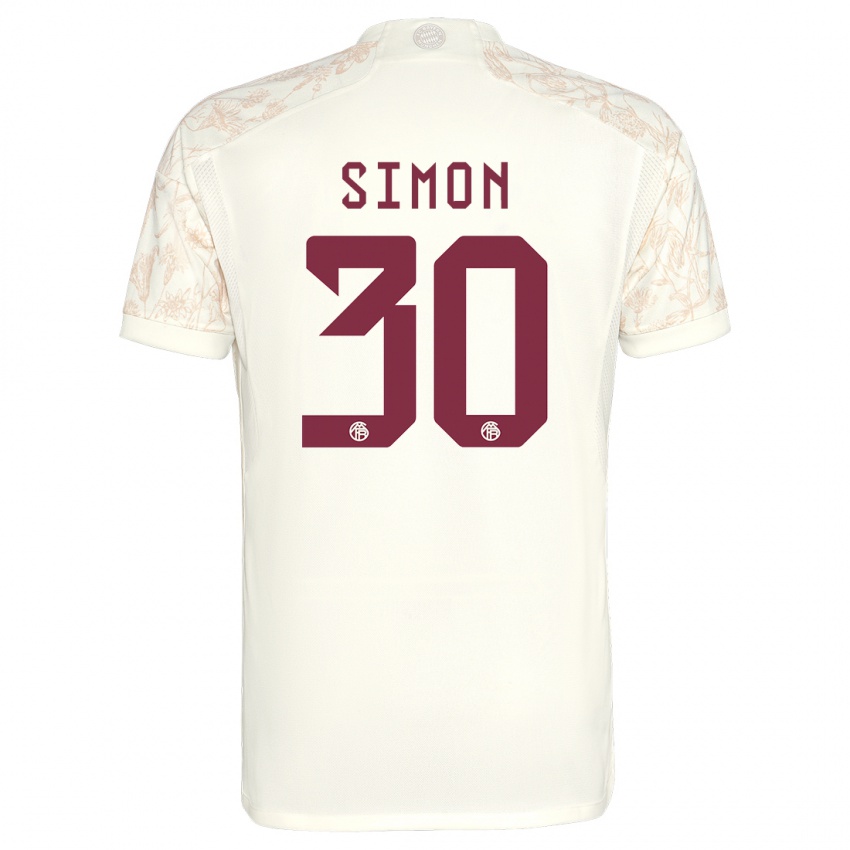 Kinder Carolin Simon #30 Cremefarben Ausweichtrikot Trikot 2023/24 T-Shirt Belgien