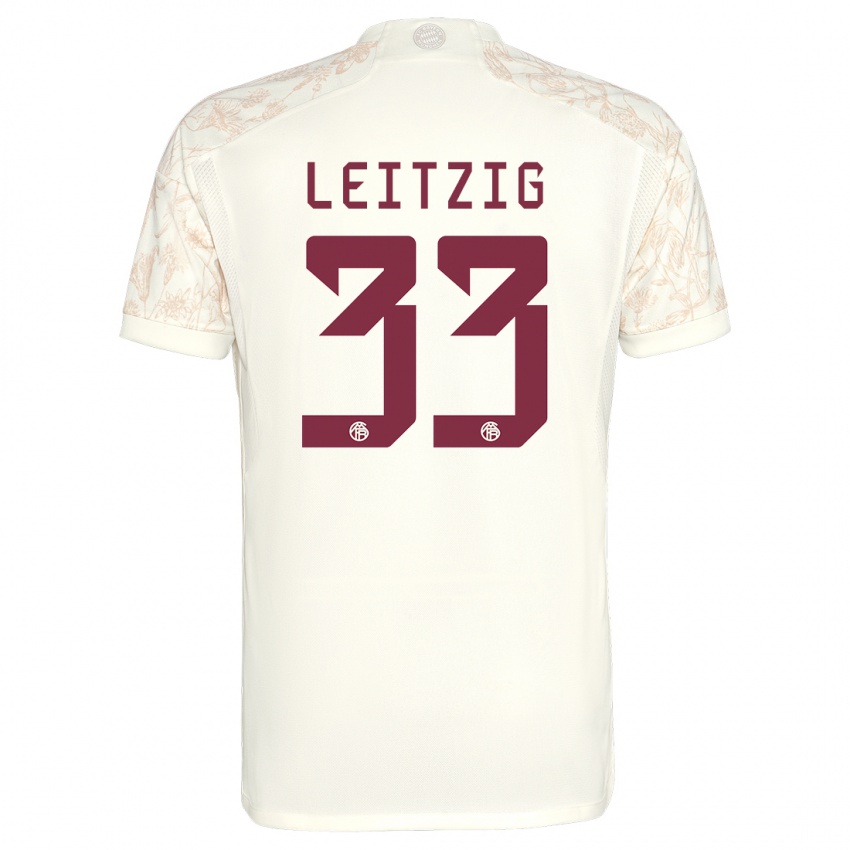 Kinder Janina Leitzig #33 Cremefarben Ausweichtrikot Trikot 2023/24 T-Shirt Belgien