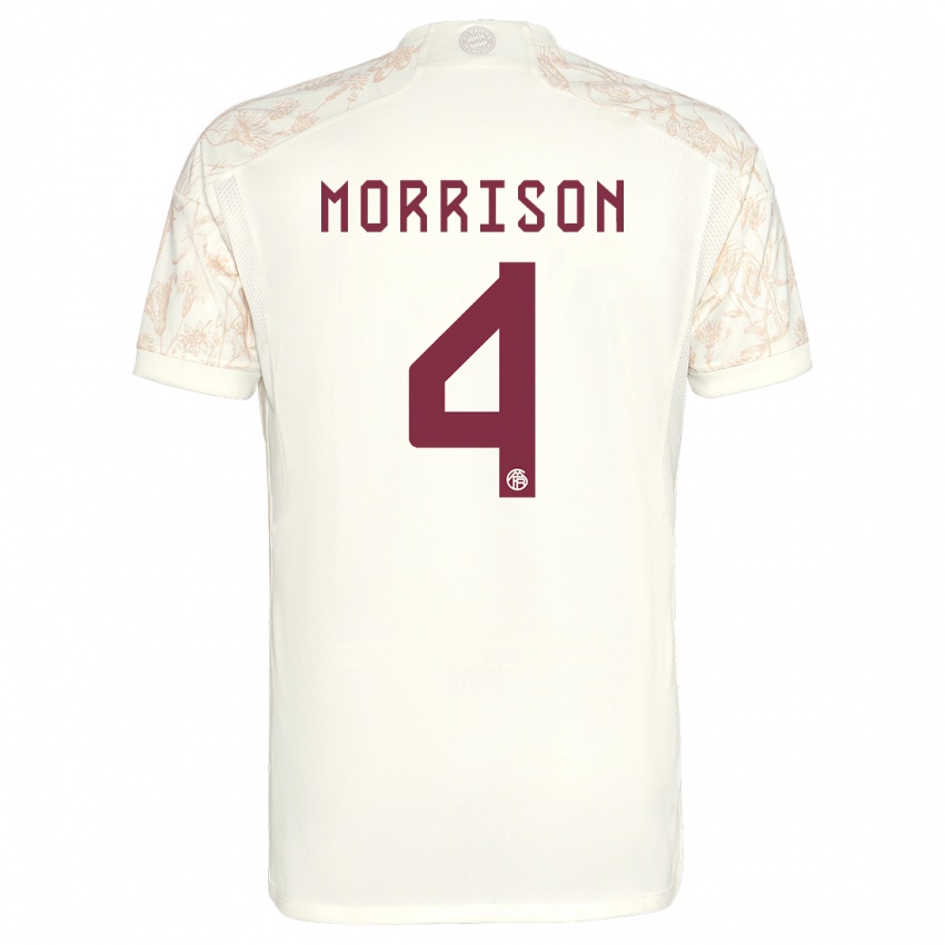 Kinder Liam Morrison #4 Cremefarben Ausweichtrikot Trikot 2023/24 T-Shirt Belgien