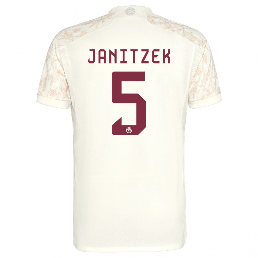 Kinder Justin Janitzek #5 Cremefarben Ausweichtrikot Trikot 2023/24 T-Shirt Belgien