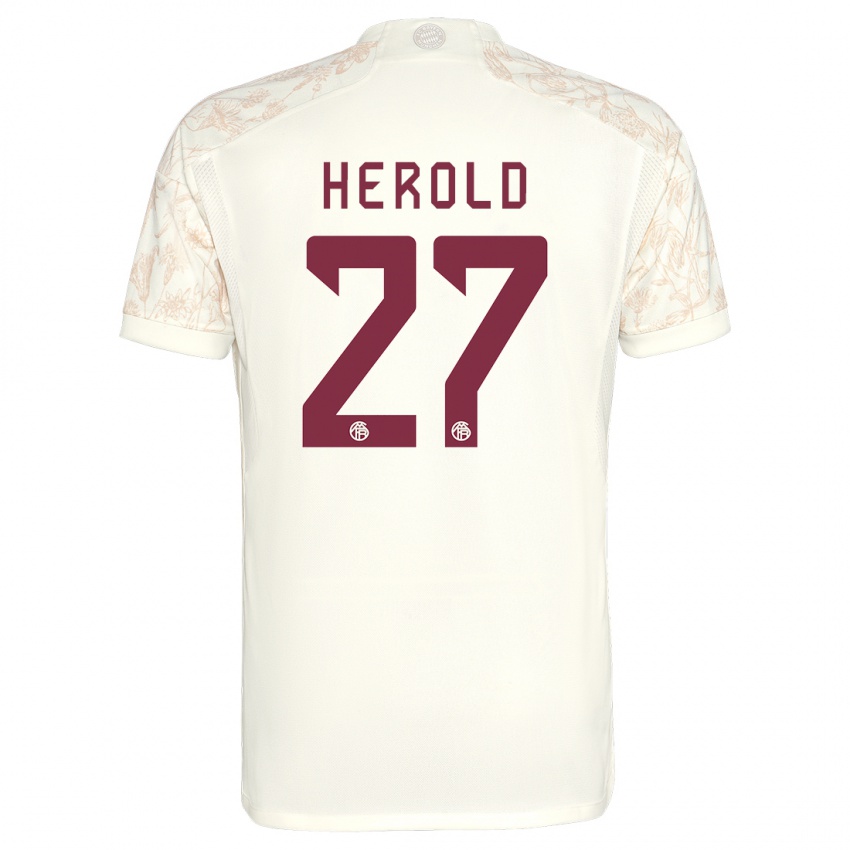 Kinder David Herold #27 Cremefarben Ausweichtrikot Trikot 2023/24 T-Shirt Belgien