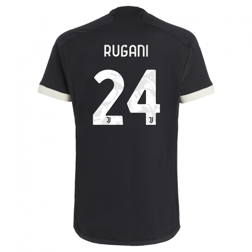 Kinder Daniele Rugani #24 Schwarz Ausweichtrikot Trikot 2023/24 T-Shirt Belgien