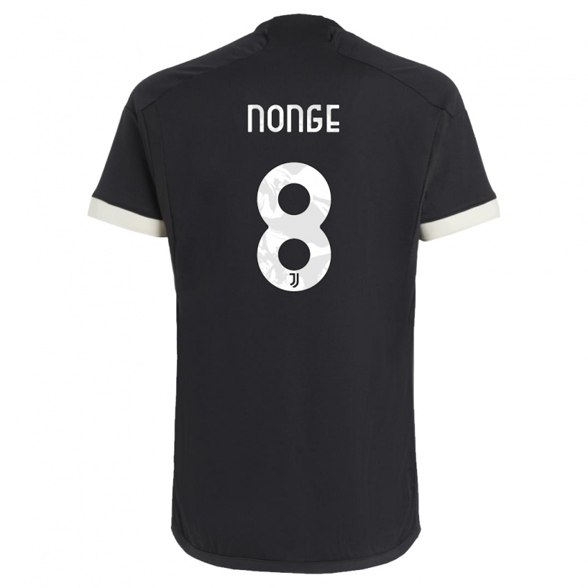 Kinder Joseph Nonge #8 Schwarz Ausweichtrikot Trikot 2023/24 T-Shirt Belgien
